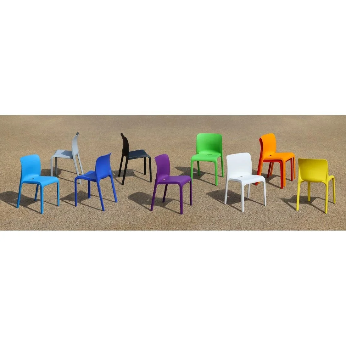 Origin POP Chair Signal Grey 480x500x790mm (2 Pack) - Image 3