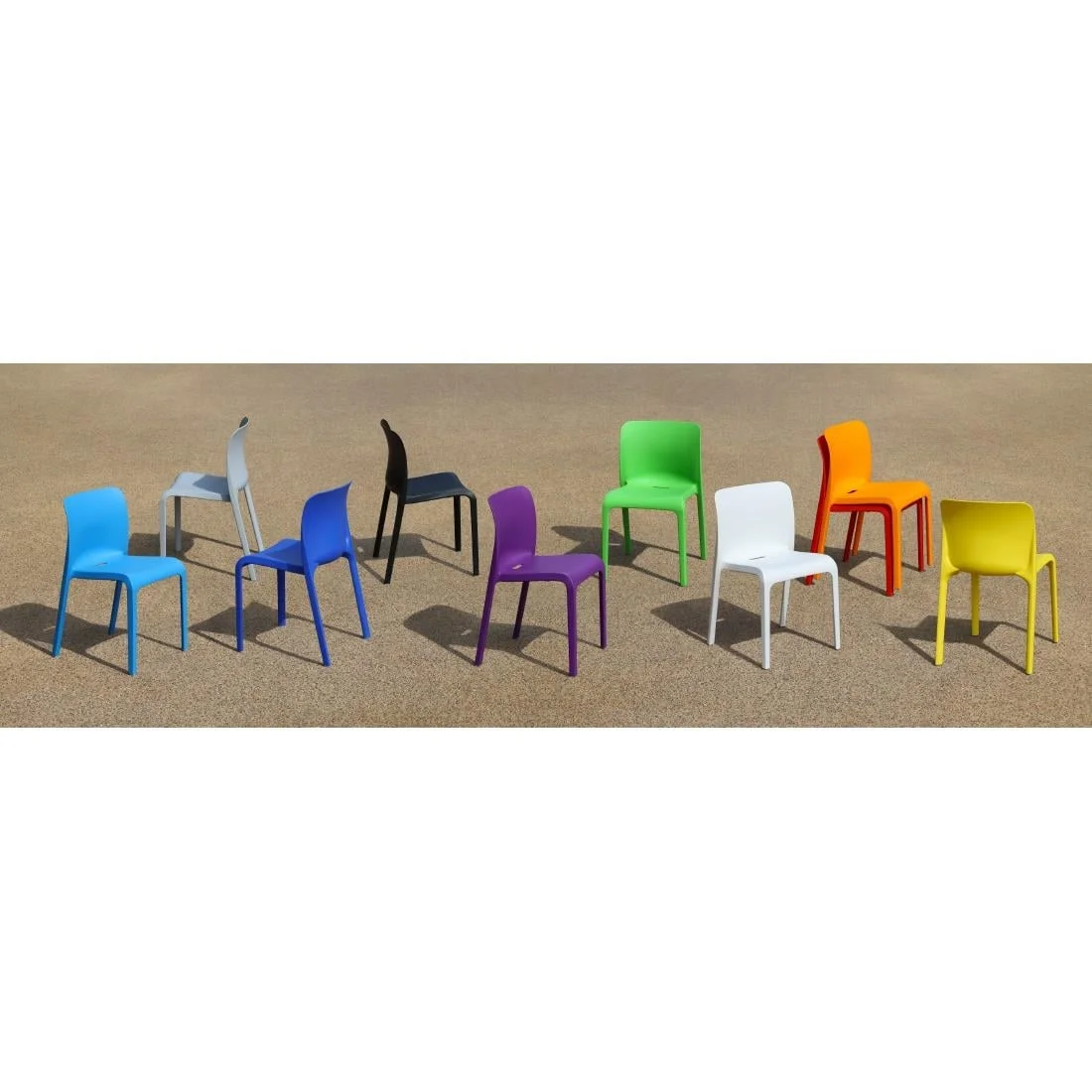 Origin POP Chair Sulfur Yellow 480x500x790mm (2 Pack) - Image 3
