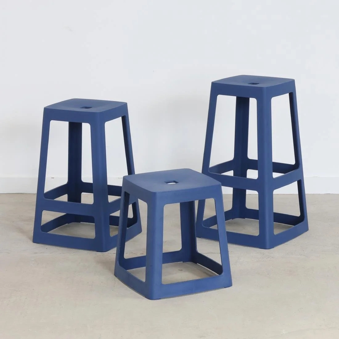 Origin Base Stool Violet Blue 400x400x440mm (2 Pack) - Image 2