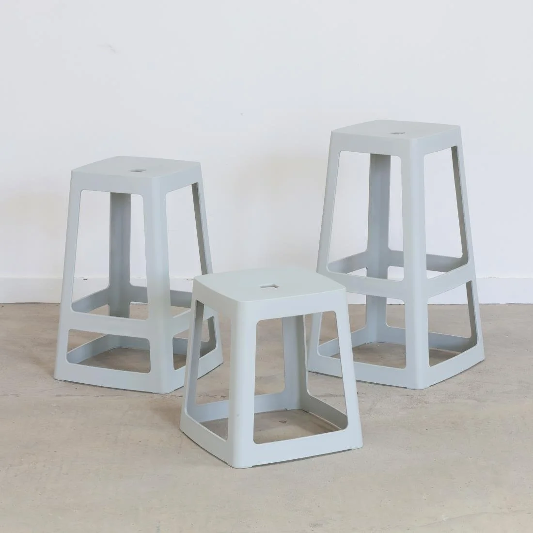 Origin Base Stool Light Grey 400x400x440mm (2 Pack) - Image 4
