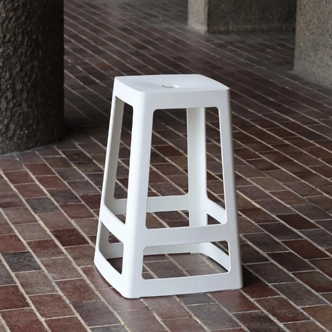 Origin Base Mid Stool Traffic White 430x430x650mm (2 Pack) - Image 11