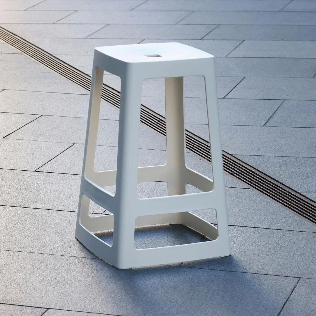 Origin Base Mid Stool Traffic White 430x430x650mm (2 Pack) - Image 12