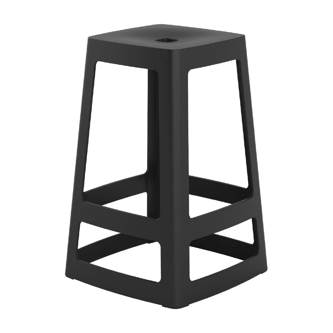 Origin Base Mid Stool Traffic Black 430x430x560mm (2 Pack) - Image 1