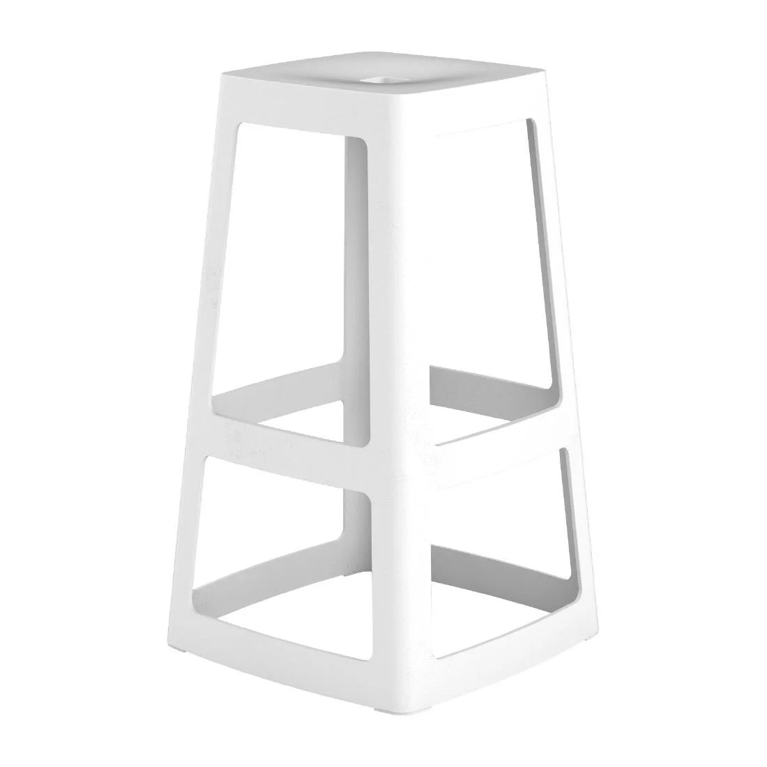 Origin Base High Stool Traffic White 440x440x750mm (2 Pack) - Image 1