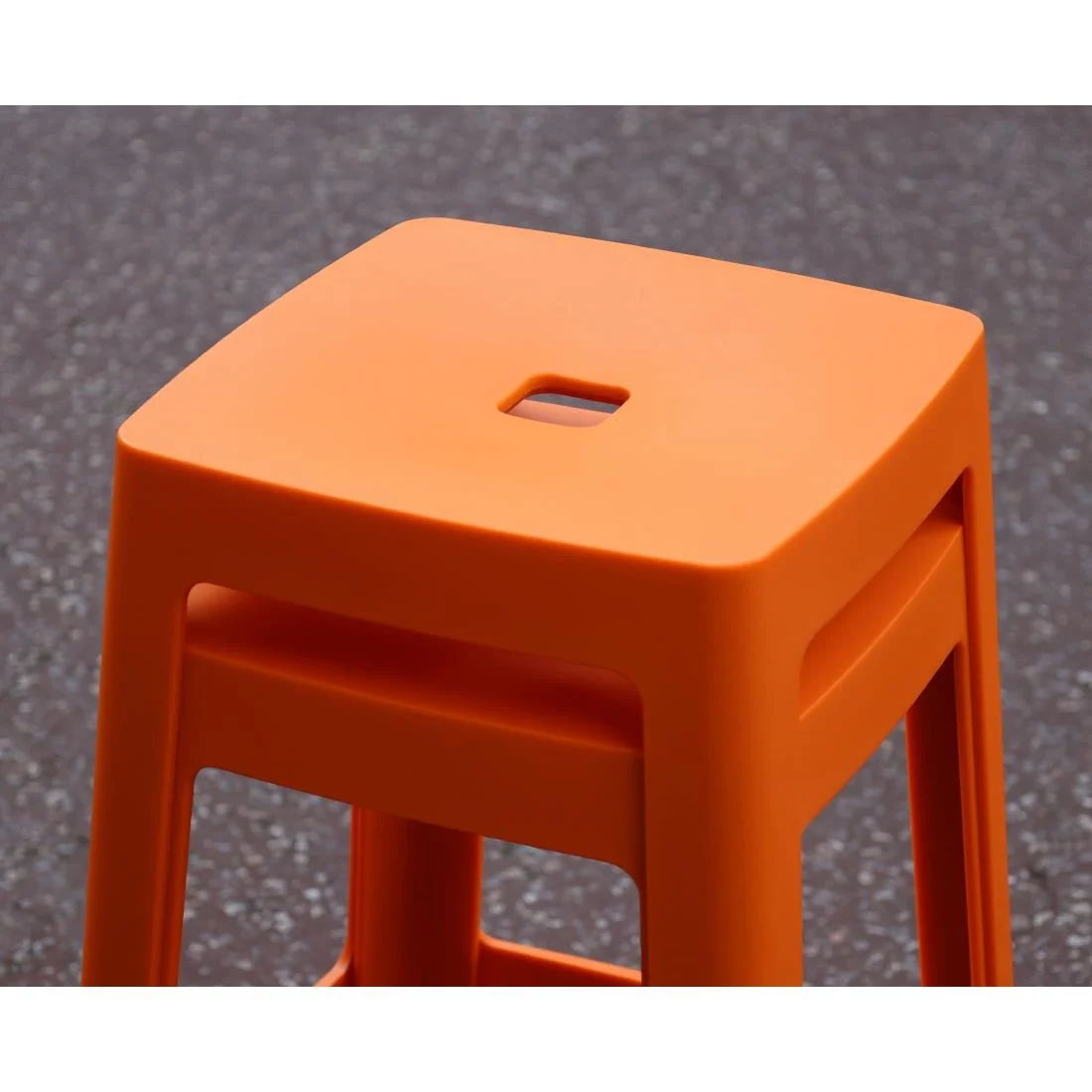 Origin Base High Stool Signal Orange 450x450x750mm (2 Pack) - Image 4