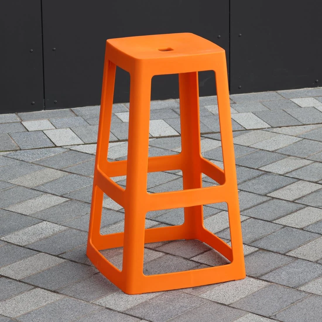 Origin Base High Stool Signal Orange 450x450x750mm (2 Pack) - Image 7
