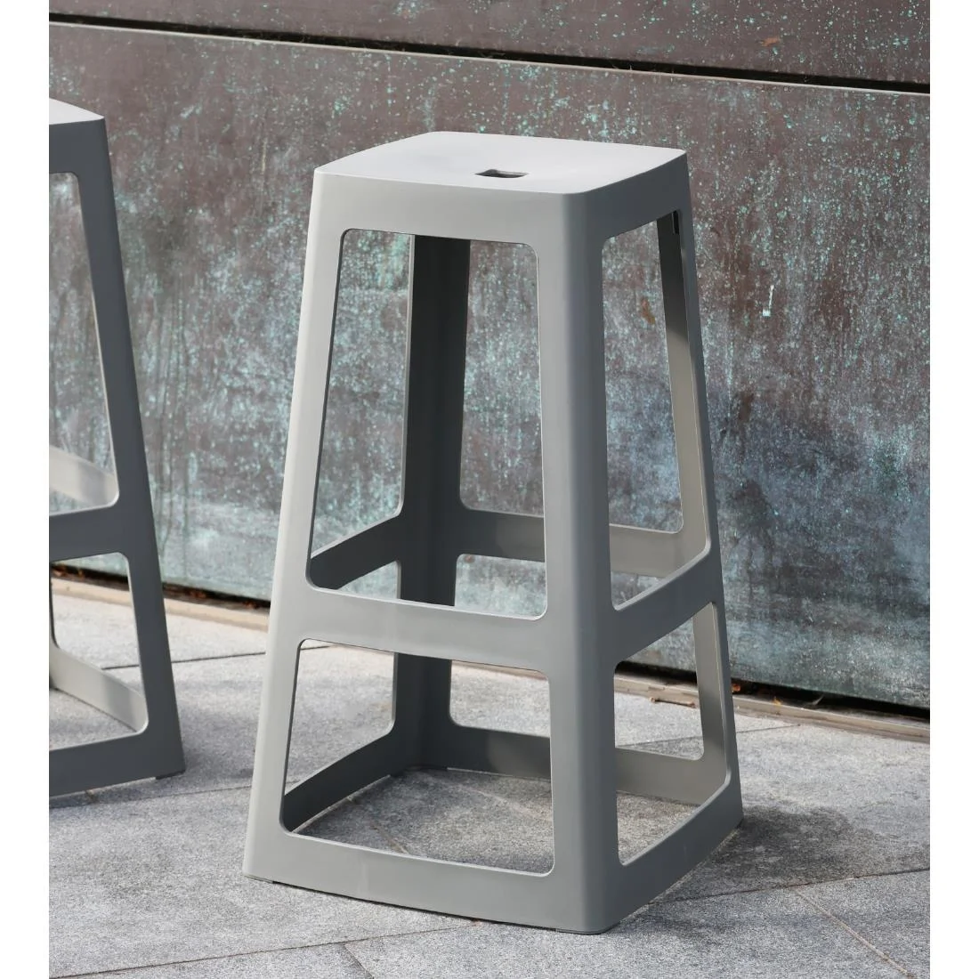 Origin Base High Stool Mouse Grey 450x450x750mm (2 Pack) - Image 8
