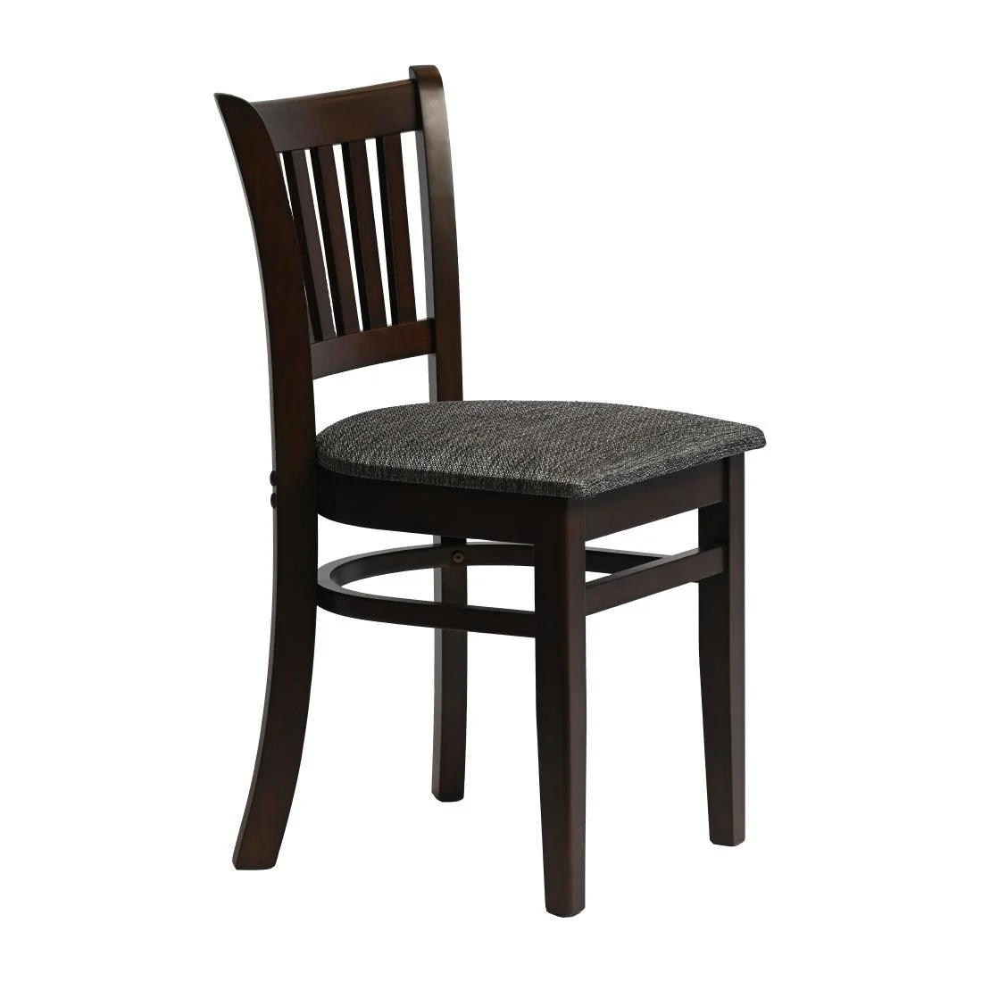 Manhattan Dining Chairs in Dark Walnut with Shetland Smoke Seat (2 Pack) - Image 4