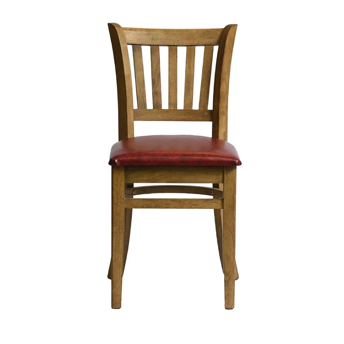 Manhattan Dining Chairs in Weathered Oak with Bison Bordeaux Seat (2 Pack)