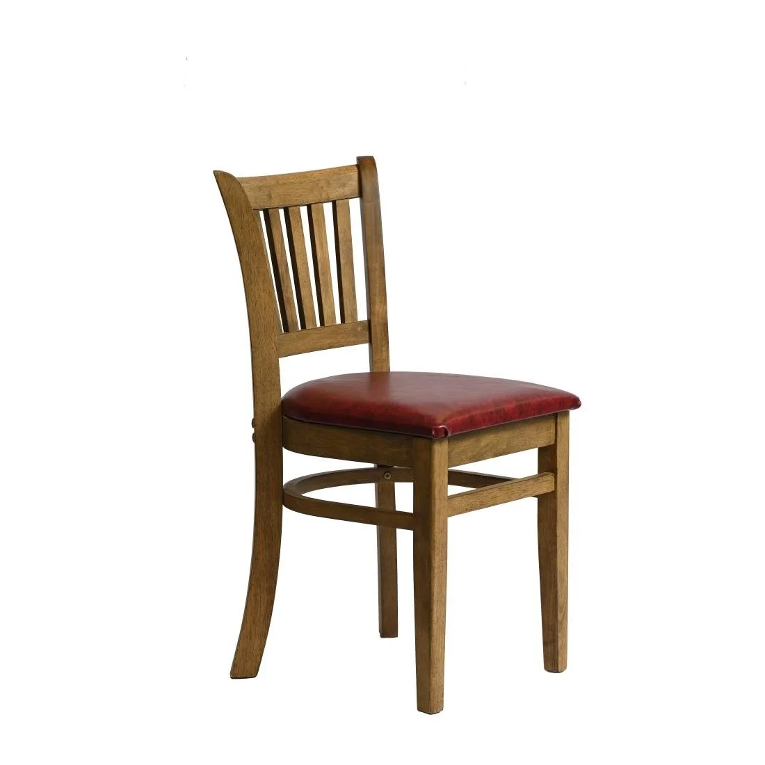 Manhattan Dining Chairs in Weathered Oak with Bison Bordeaux Seat (2 Pack) - Image 3