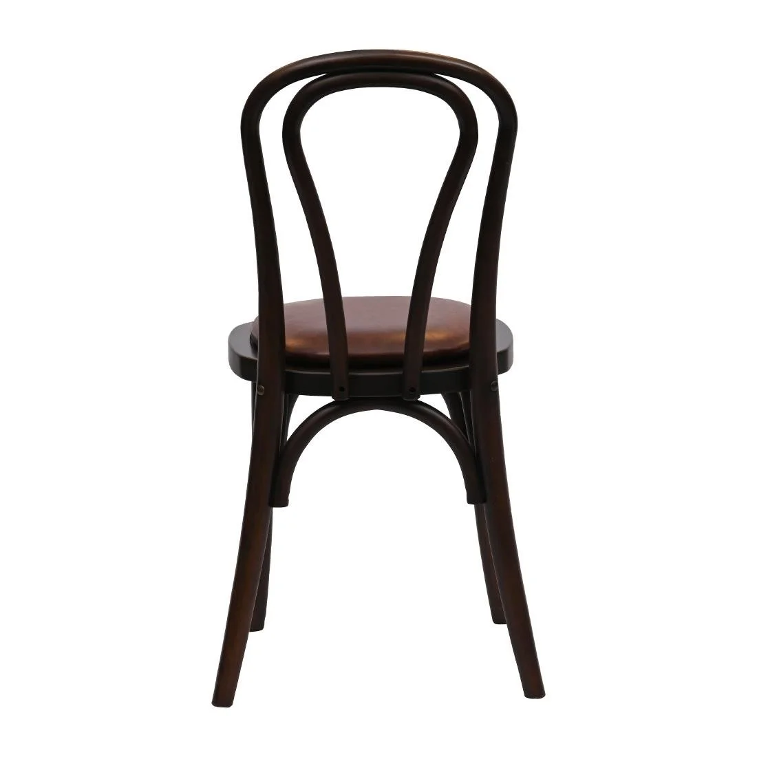 Hoop Back Dining Chairs in Dark Walnut with Bison Espresso Seat (2 Pack) - Image 2