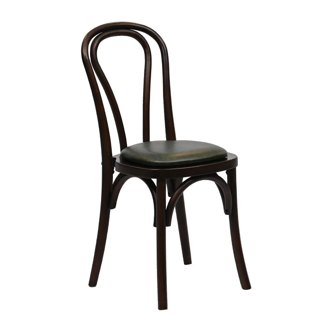 Hoop Back Dining Chairs in Dark Walnut with Bison Cedar Seat (2 Pack)