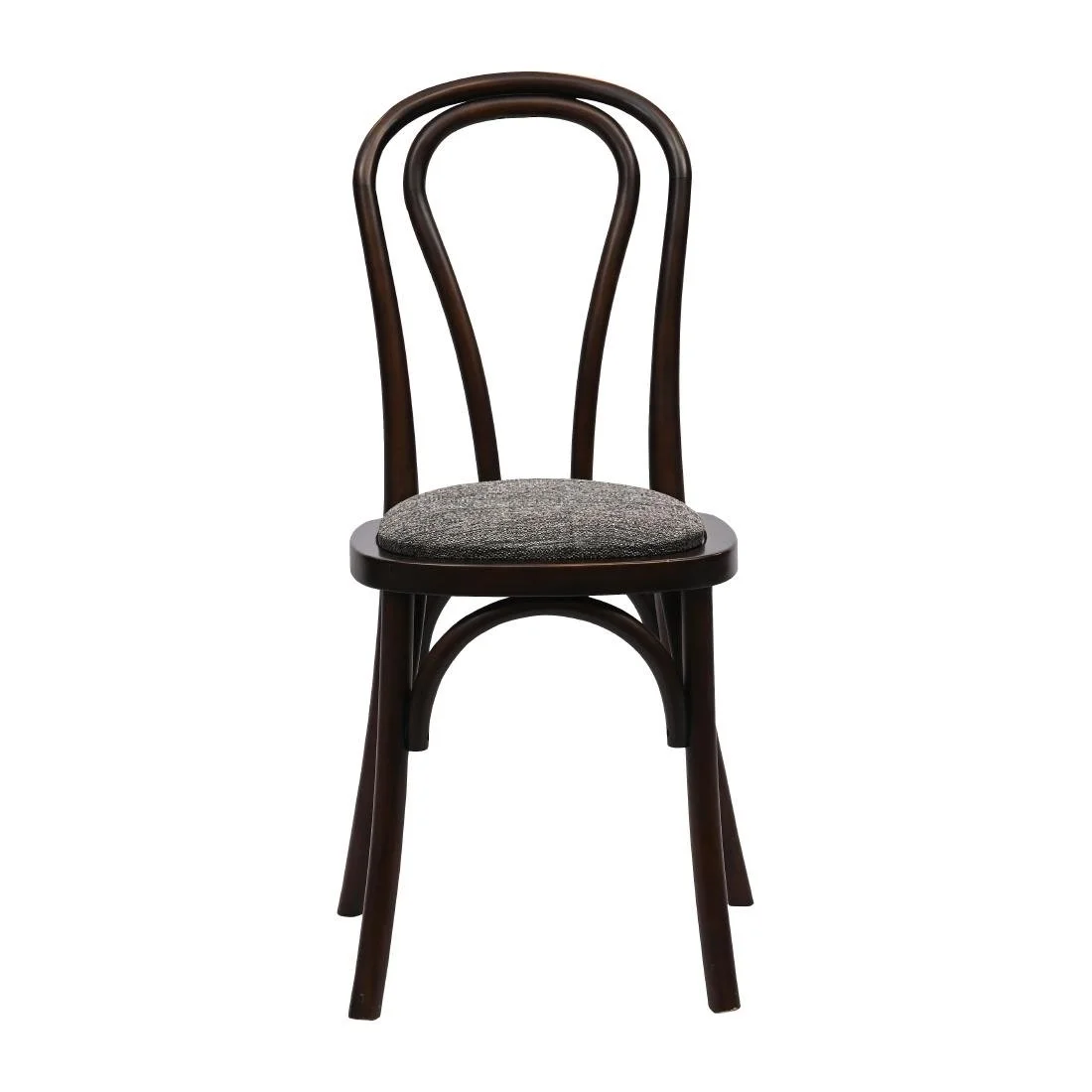 Hoop Back Dining Chairs in Dark Walnut with Shetland Smoke Seat (2 Pack) - Image 3