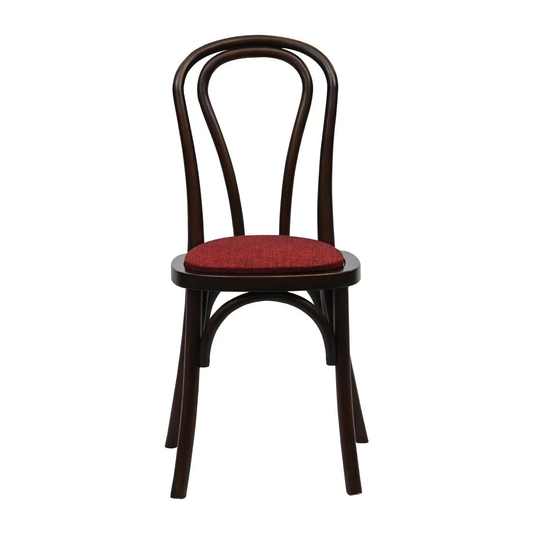 Hoop Back Dining Chairs in Dark Walnut with Shetland Scarlett Seat (2 Pack) - Image 4