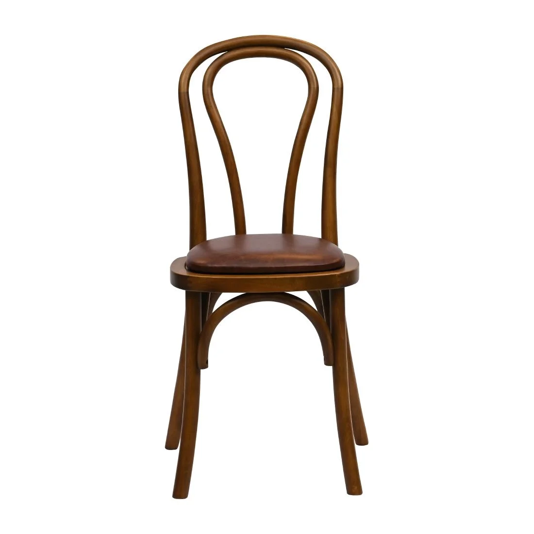 Hoop Back Dining Chairs in Weathered Oak with Bison Espresso Seat (2 Pack) - Image 3