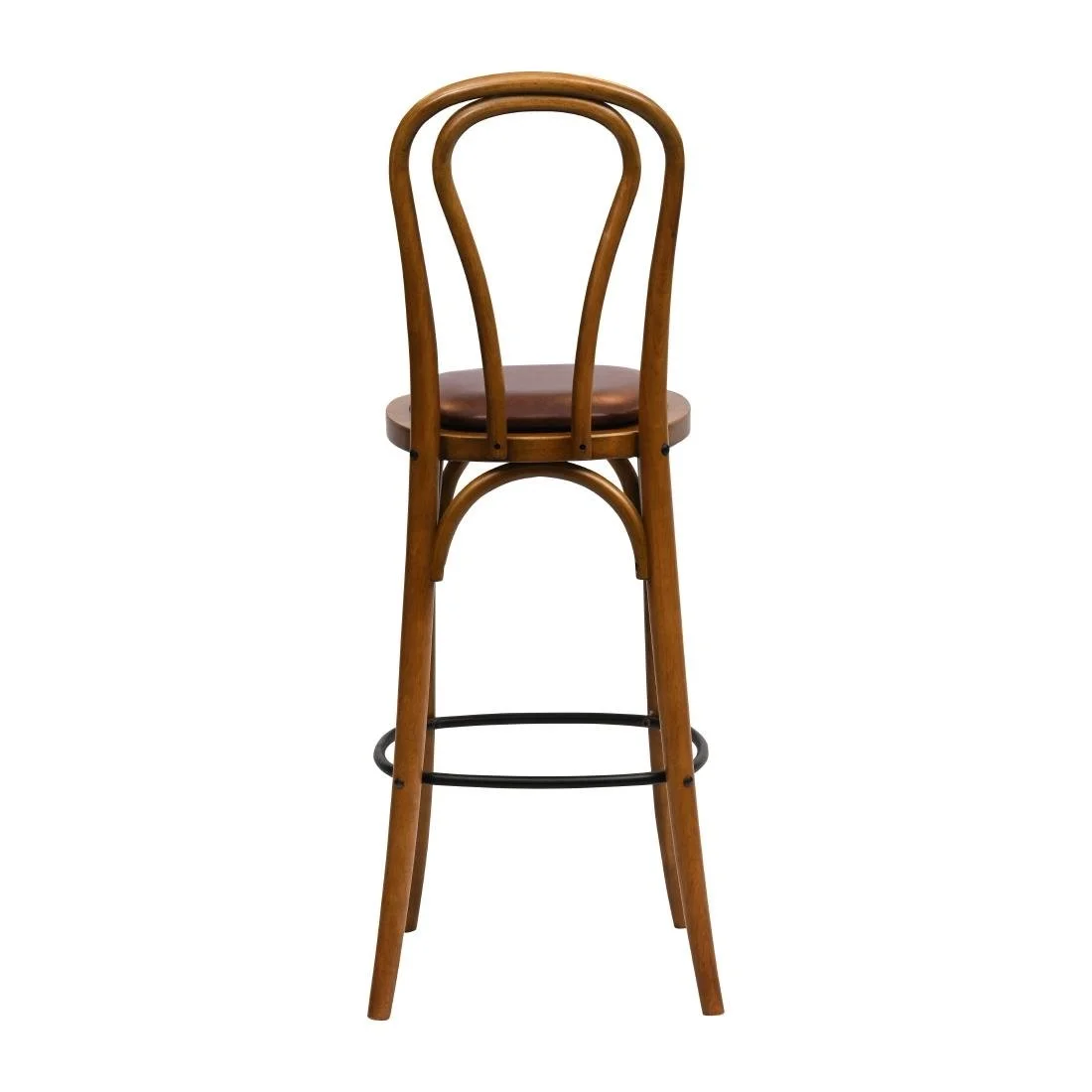 Hoop Back Bar Chair in Weathered Oak with Bison Espresso Seat - Image 2