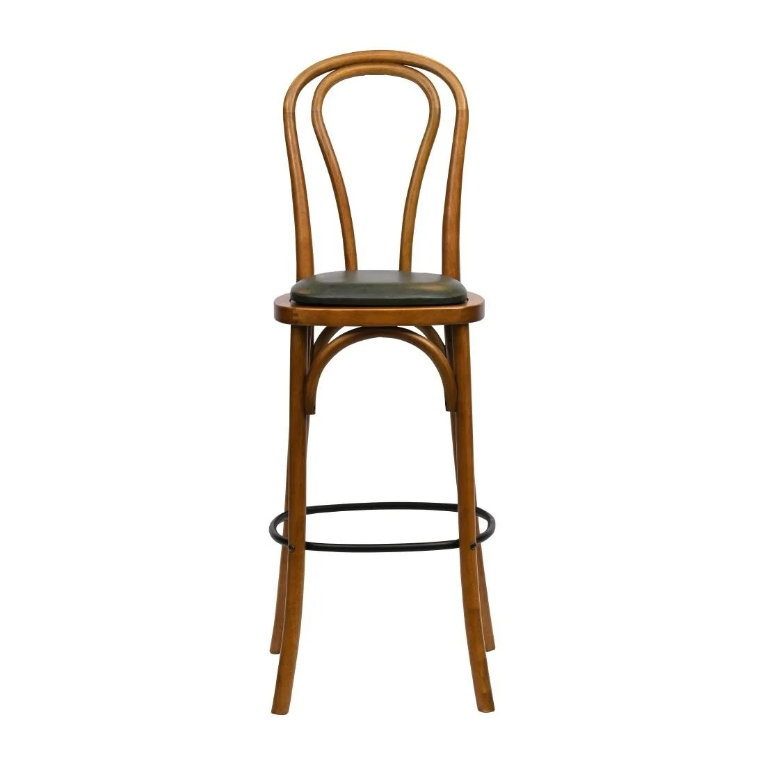 Hoop Back Bar Chair in Weathered Oak with Bison Cedar Seat - Image 3