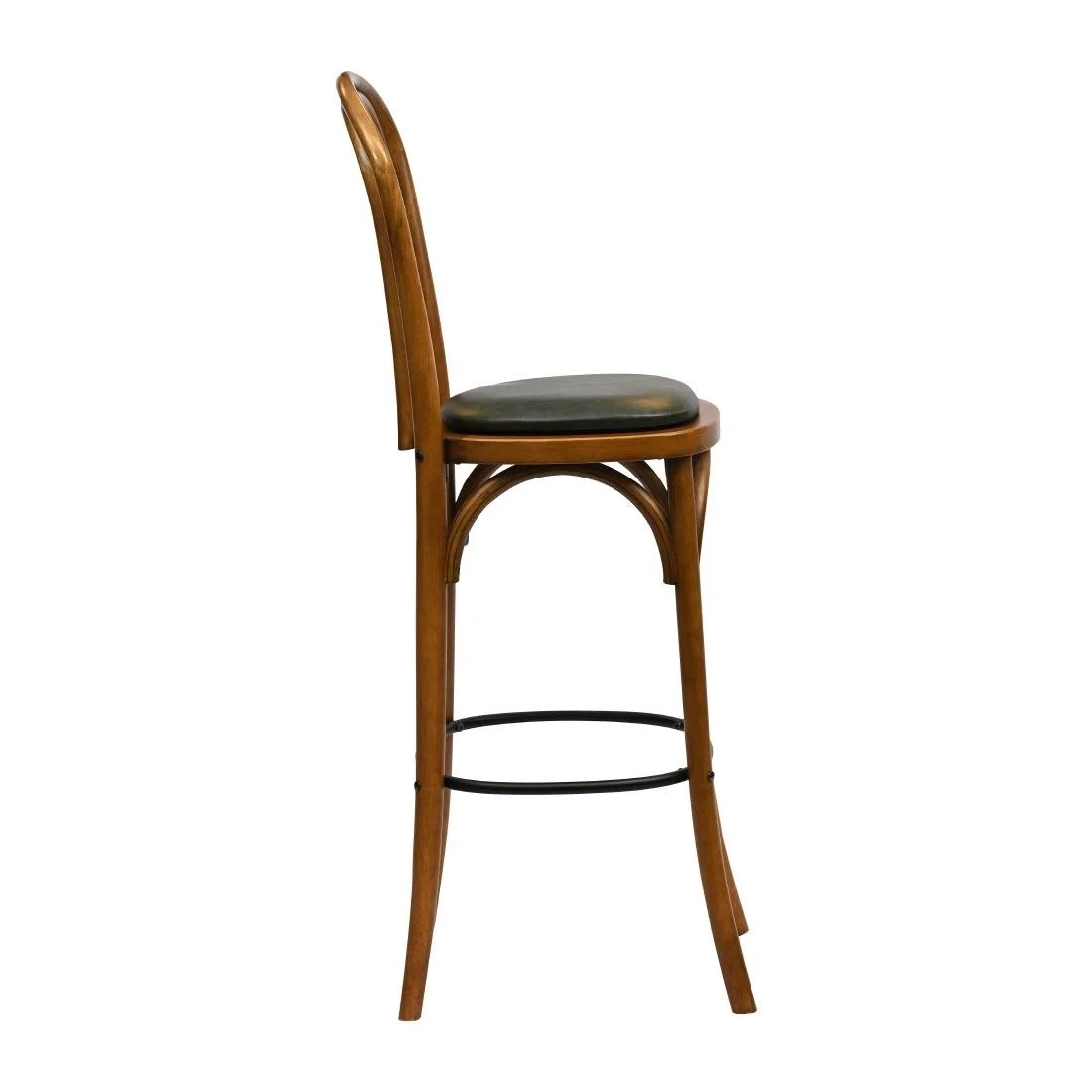 Hoop Back Bar Chair in Weathered Oak with Bison Cedar Seat - Image 4