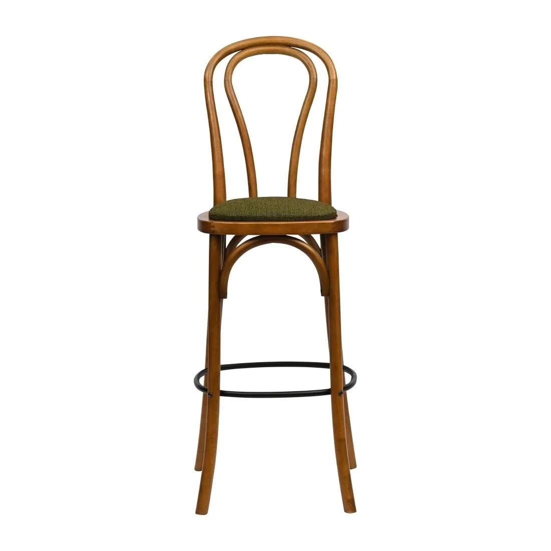 Hoop Back Bar Chair in Weathered Oak with Shetland Forest Seat - Image 3