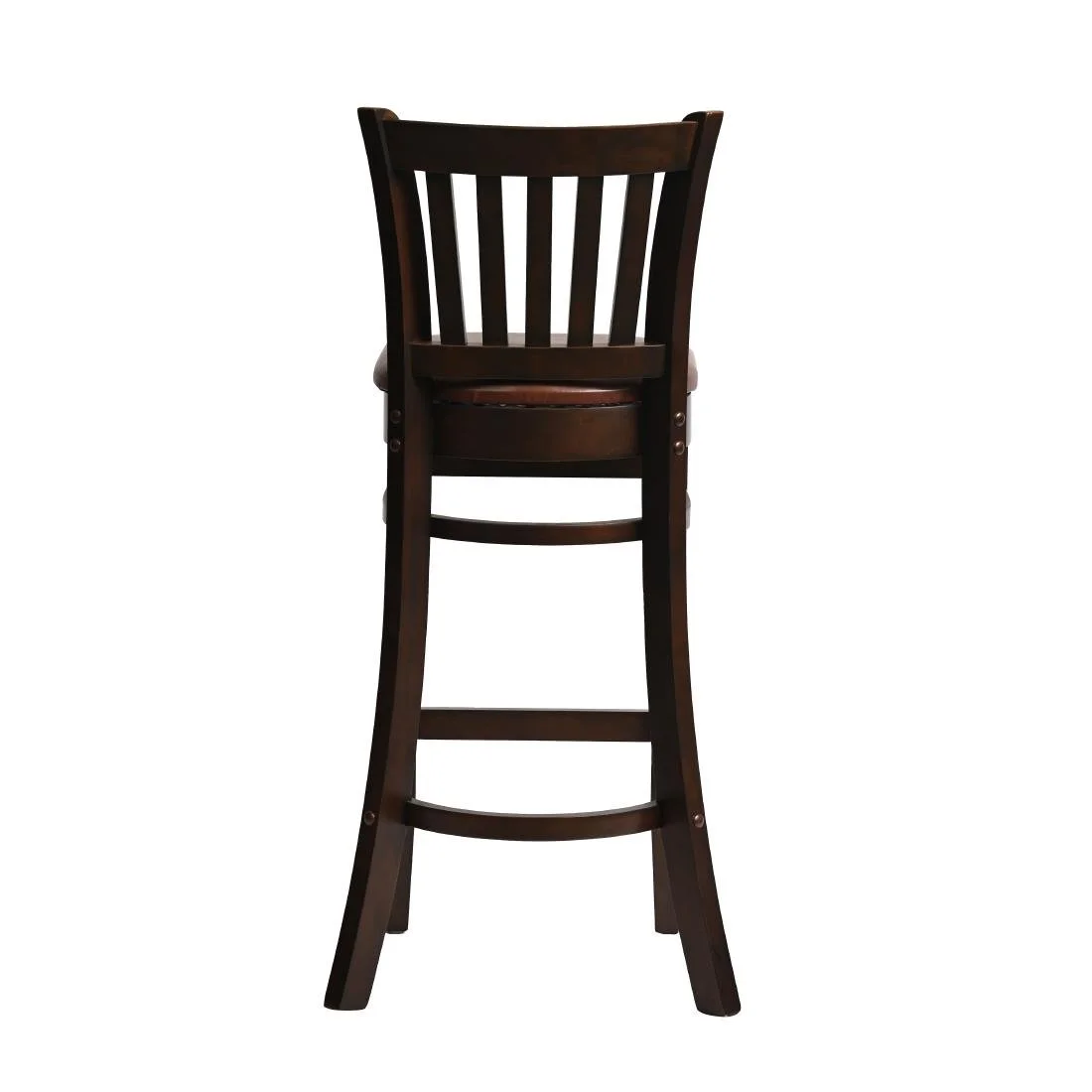 Manhattan Bar Chair in Dark Walnut with Bison Espresso Seat - Image 3