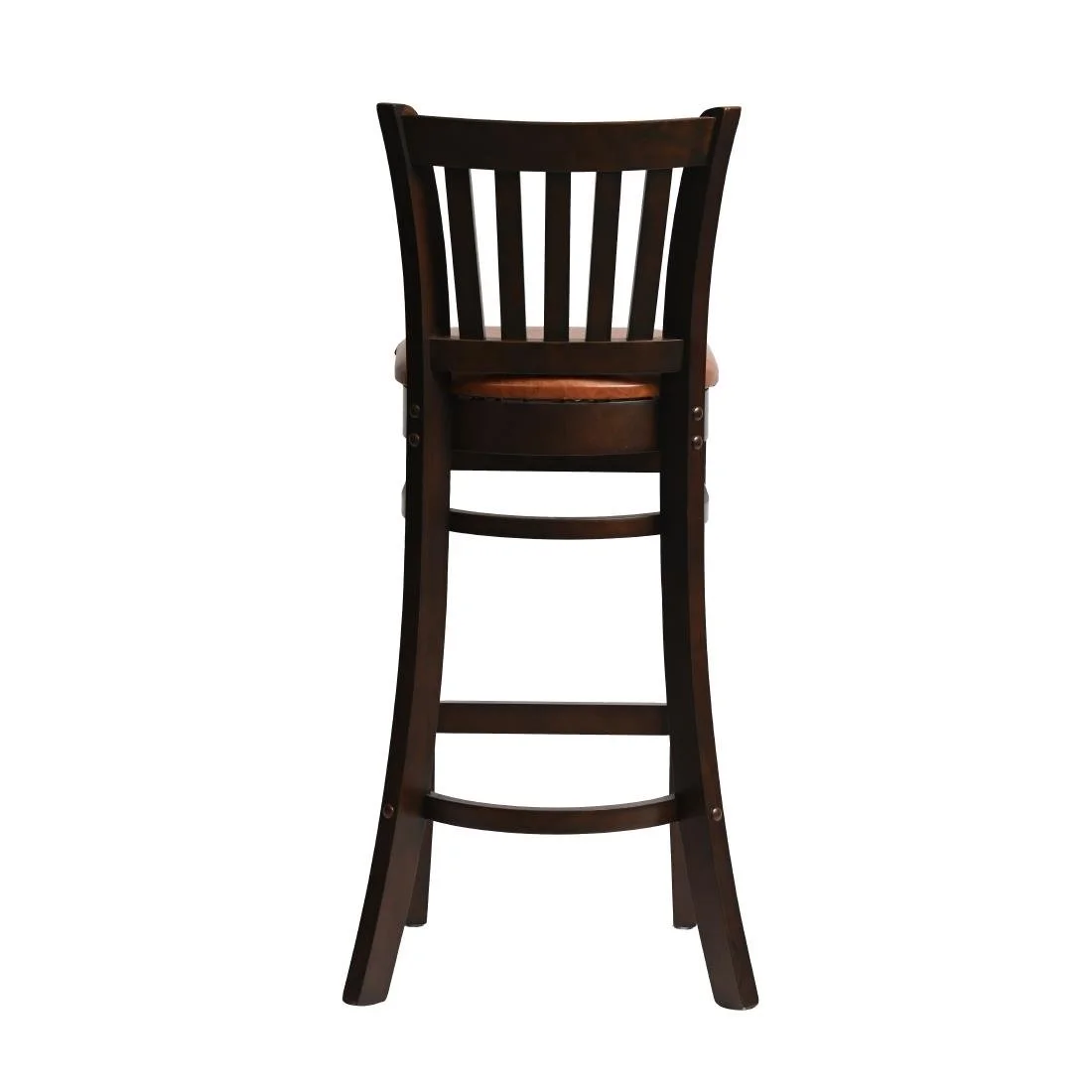 Manhattan Bar Chair in Dark Walnut with Bison Tan Seat - Image 2