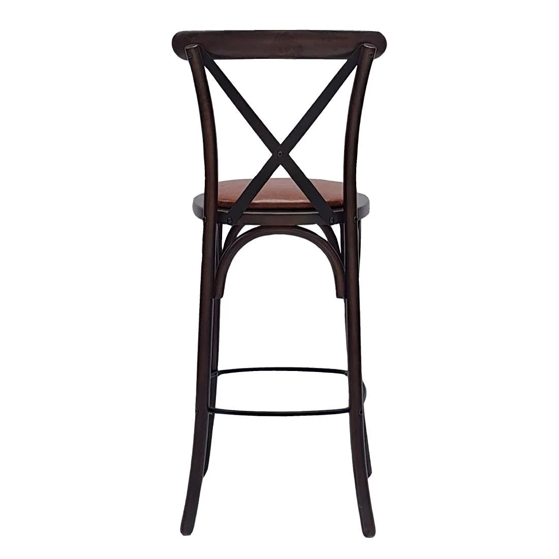 Bristol Bar Chair in Dark Walnut with Bison Tan Seat - Image 3
