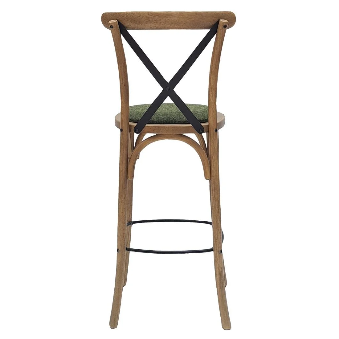Bristol Bar Chair in Weathered Oak with Shetland Forest Seat - Image 3