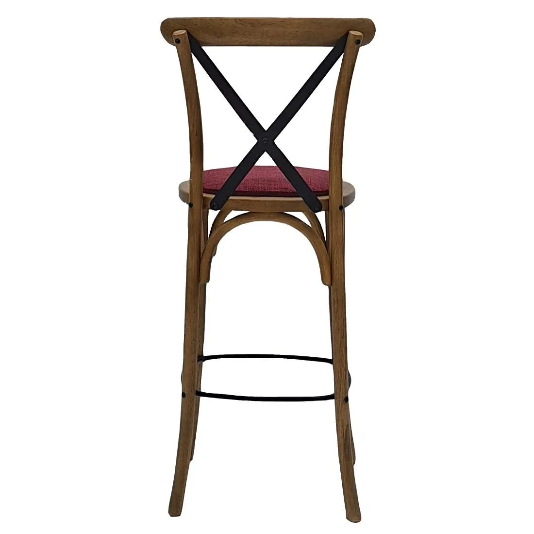 Bristol Bar Chair in Weathered Oak with Shetland Scarlett Seat - Image 3