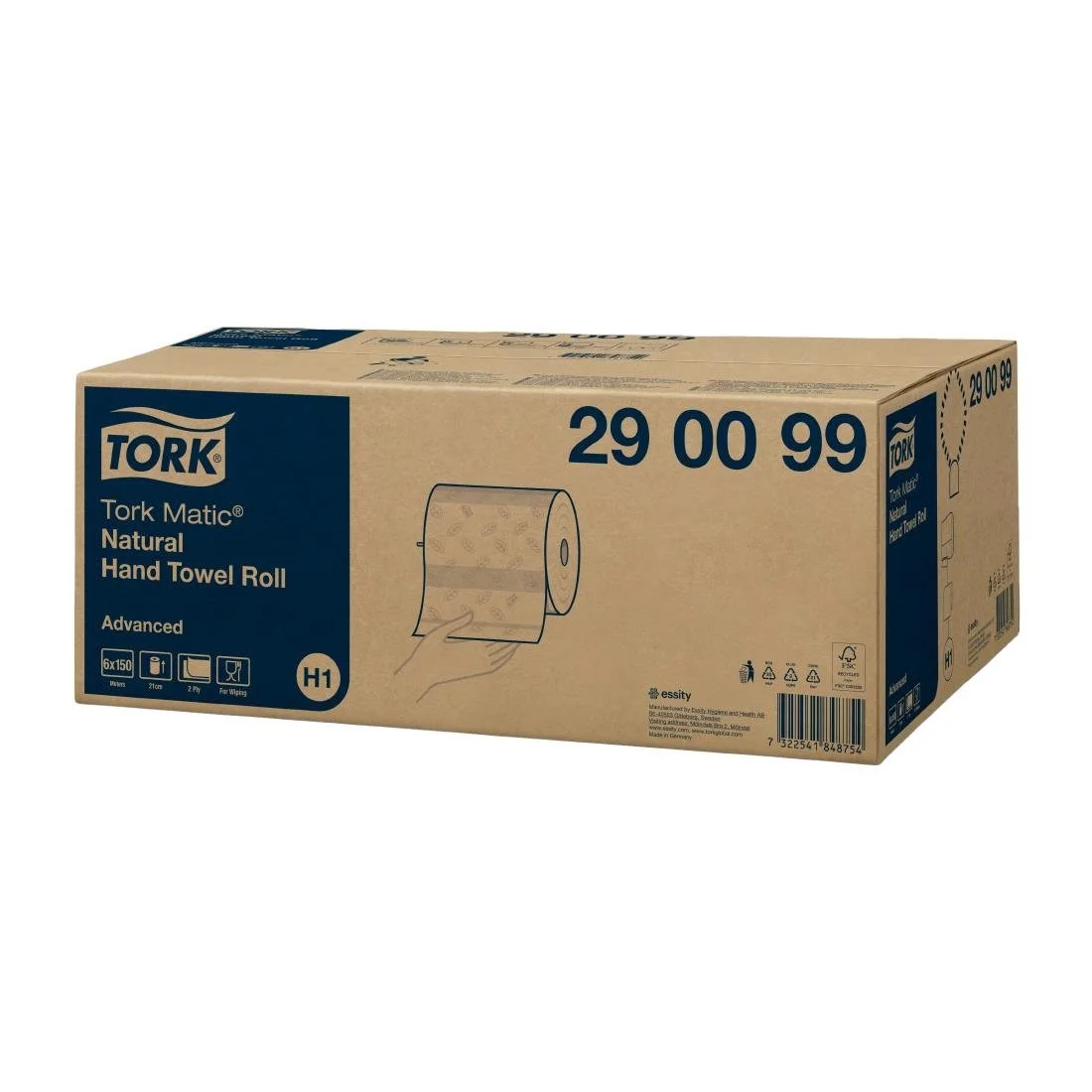 Tork Matic Paper Hand Towel Rolls Natural H1 (6 Pack)