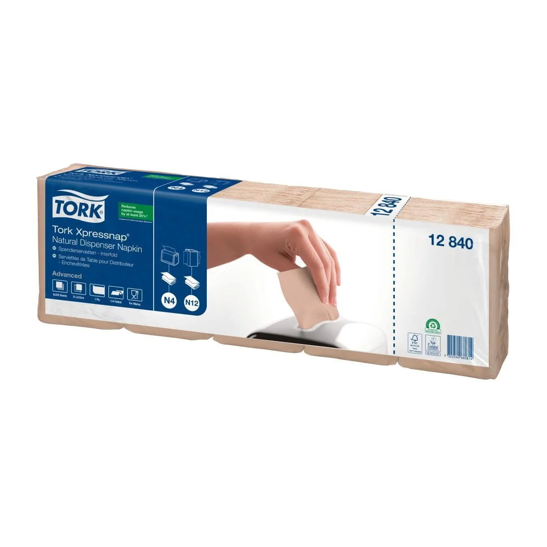Tork Xpressnap Dispenser Napkins Natural N4 (9000 Pack) - Image 5