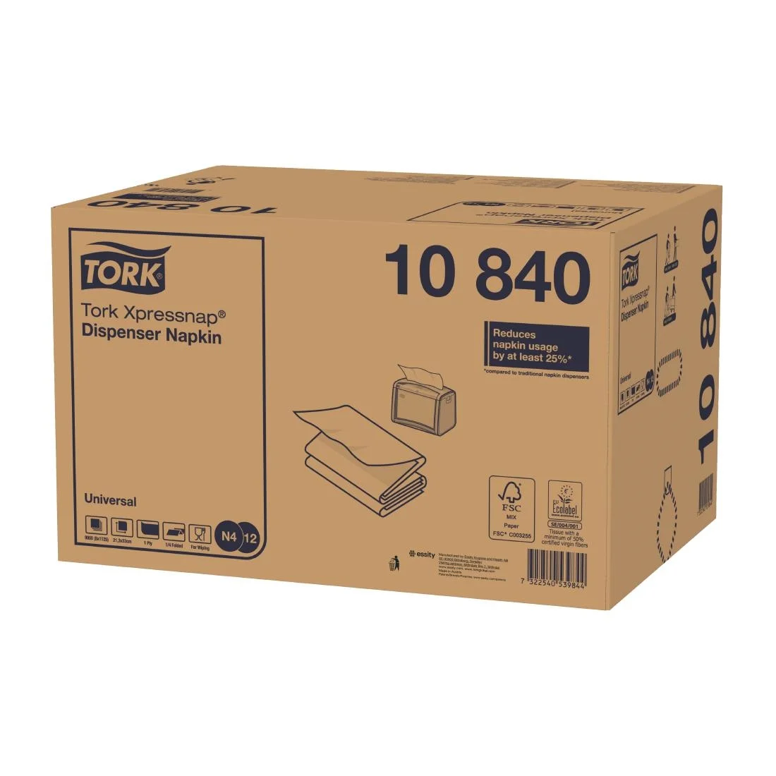 Tork Xpressnap Dispenser Napkins White N4 (9000 Pack)