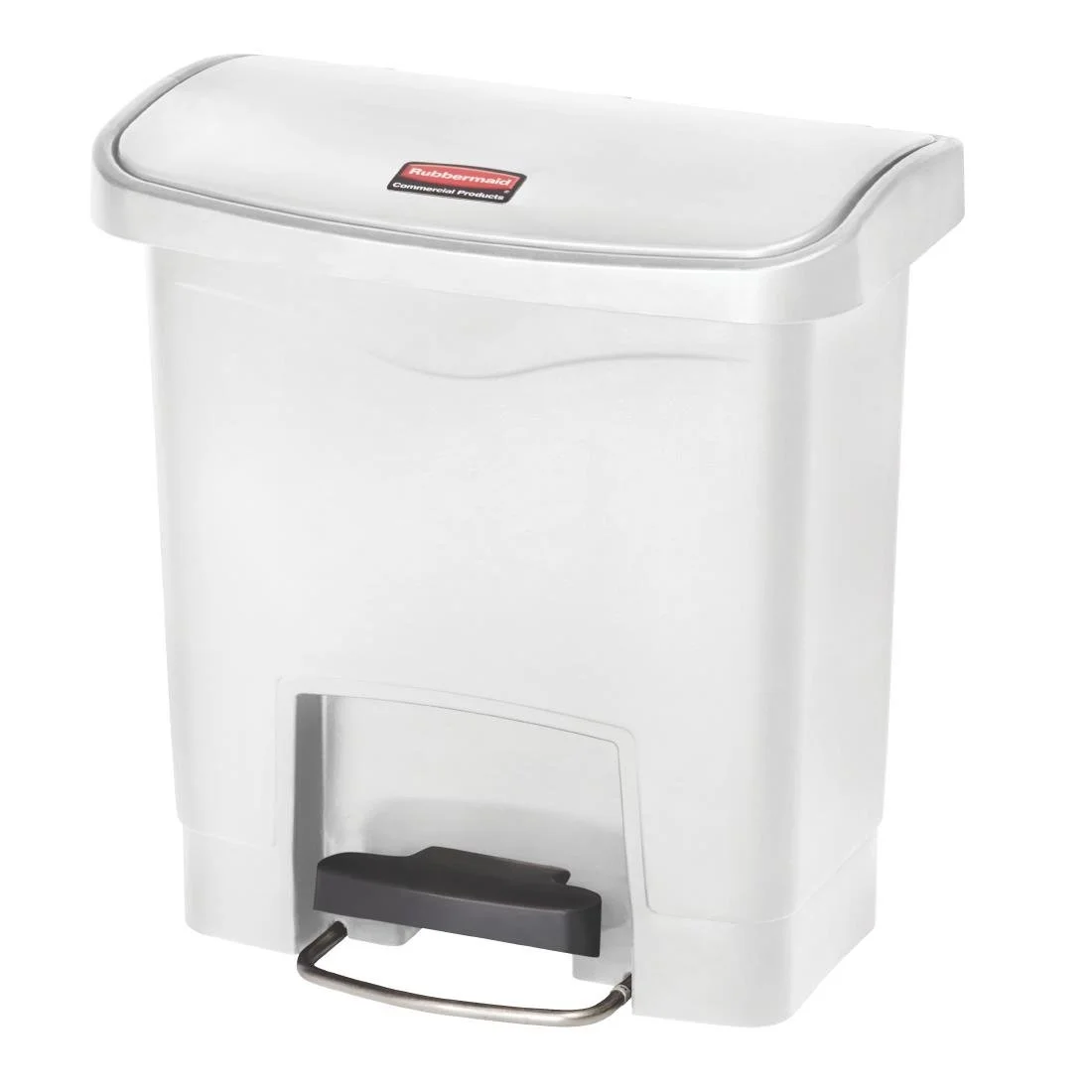 Rubbermaid Slim Jim Step-On Pedal Bin White 15Ltr - Image 2