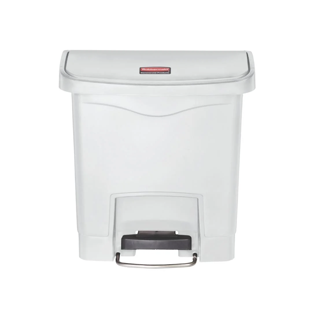 Rubbermaid Slim Jim Step-On Pedal Bin White 15Ltr - Image 1