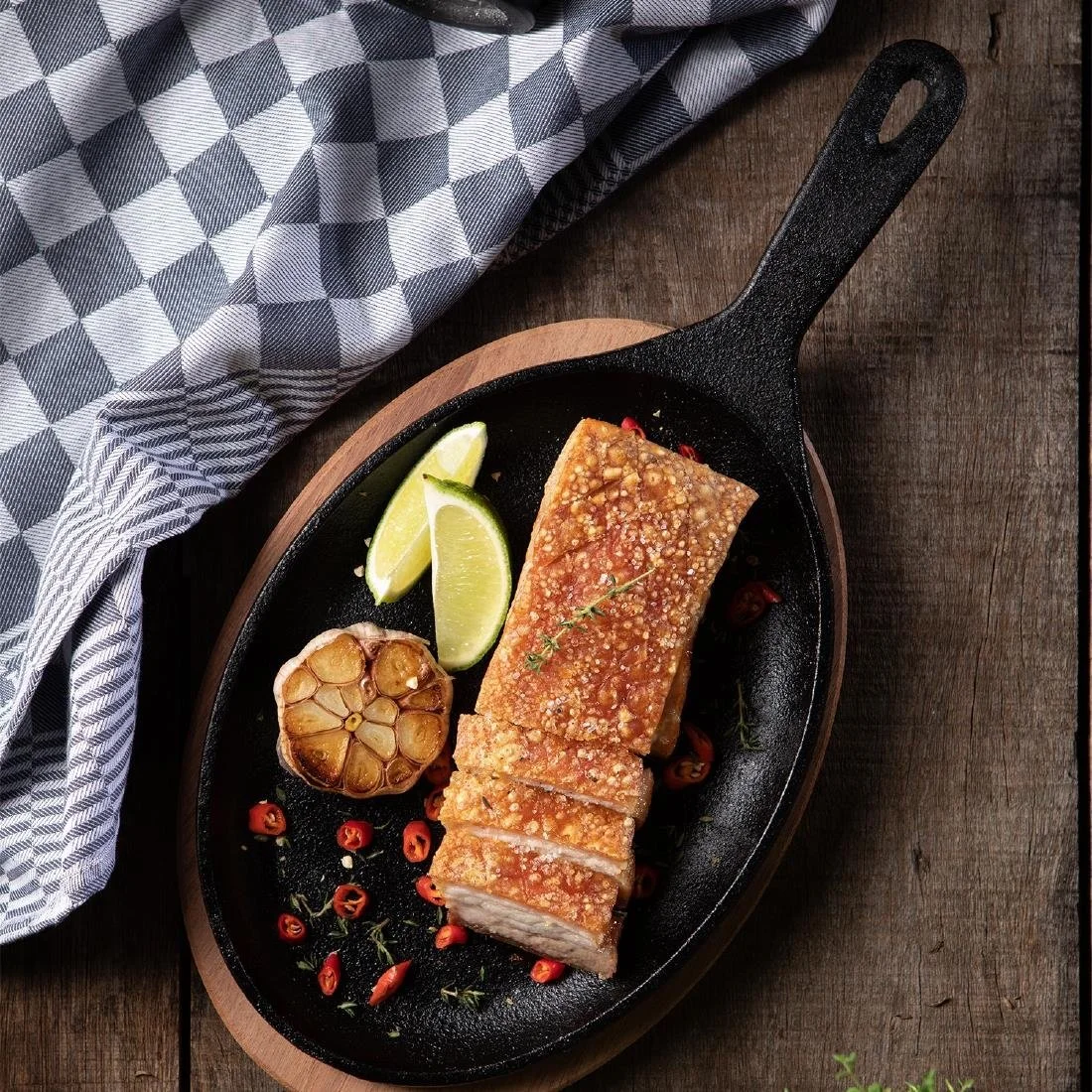 Tramontina Pre-Seasoned Cast Iron Fajita Sizzler 305x185mm - Image 11