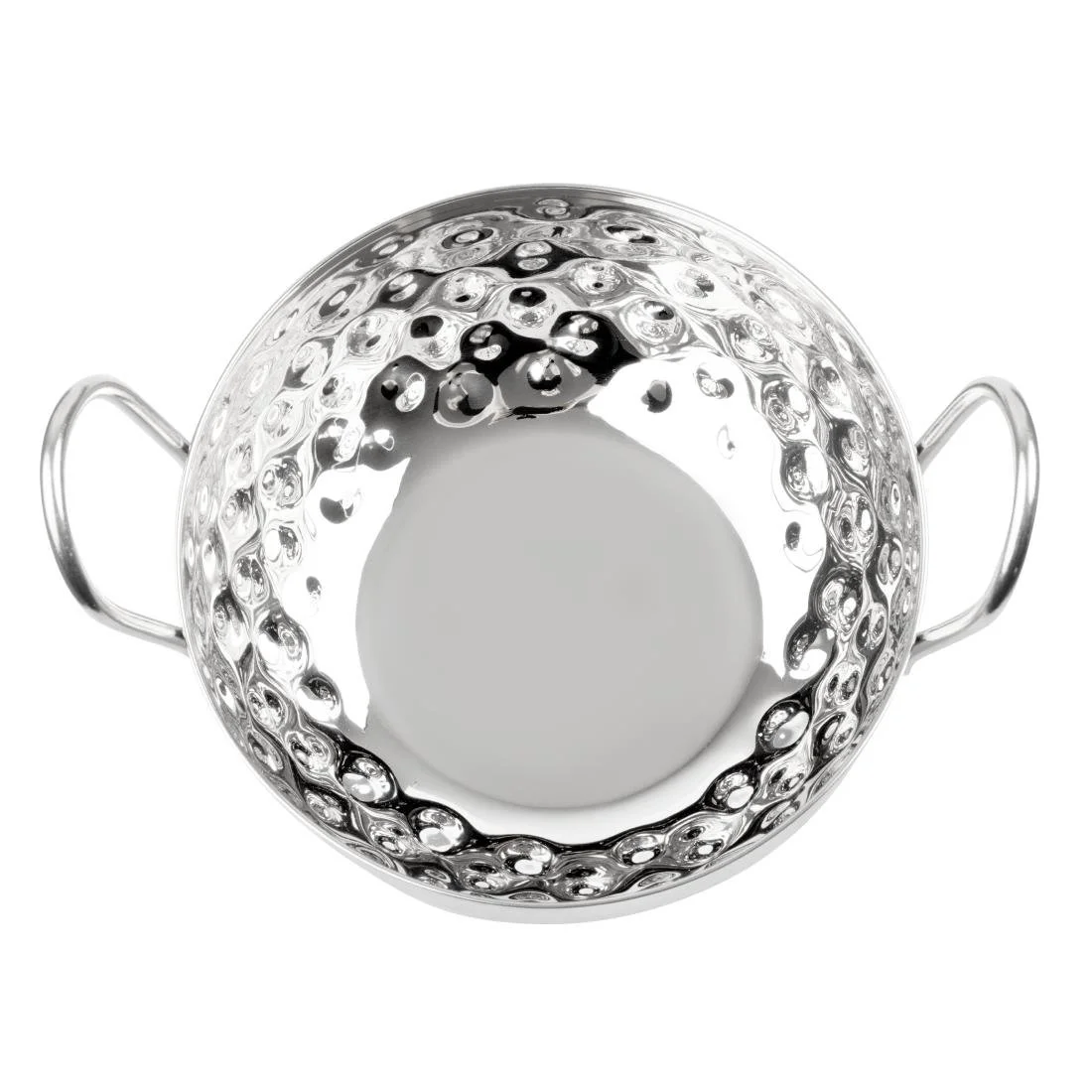 Olympia Table Presentation Hammered Kadai Dish Stainless Steel 150mm - Image 3