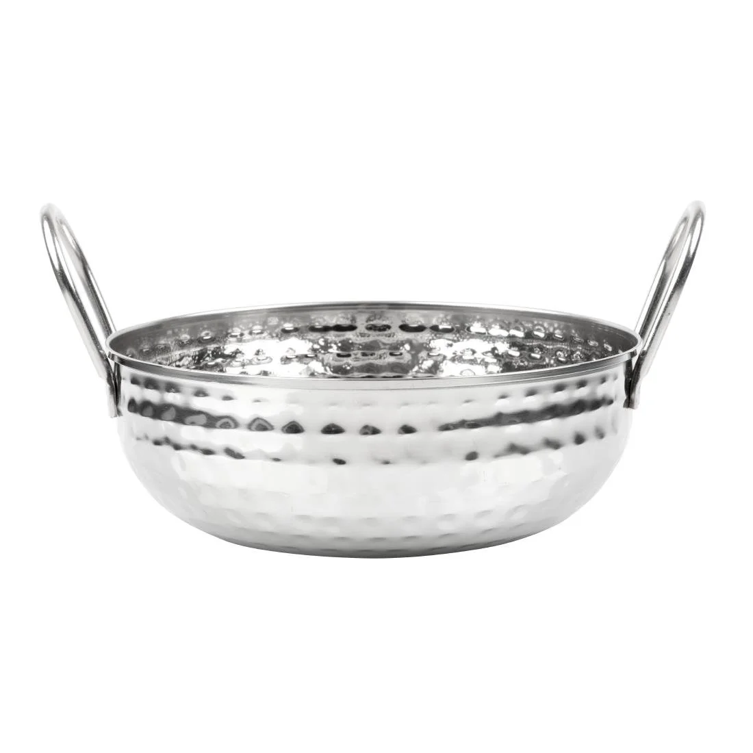 Olympia Table Presentation Hammered Kadai Dish Stainless Steel 200mm