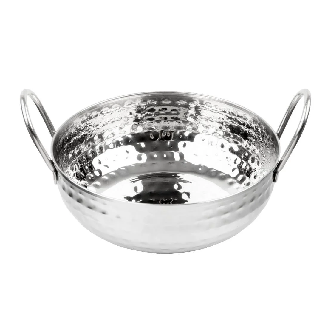 Olympia Table Presentation Hammered Kadai Dish Stainless Steel 200mm - Image 2