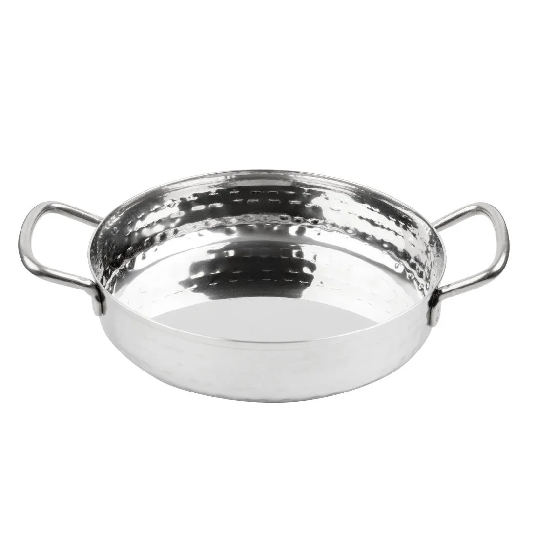 Olympia Table Presentation Handled Dish Stainless Steel Hammered 125mm - Image 2
