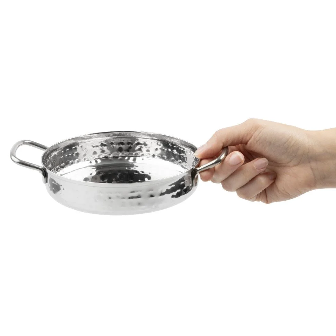 Olympia Table Presentation Handled Dish Stainless Steel Hammered 150mm - Image 6