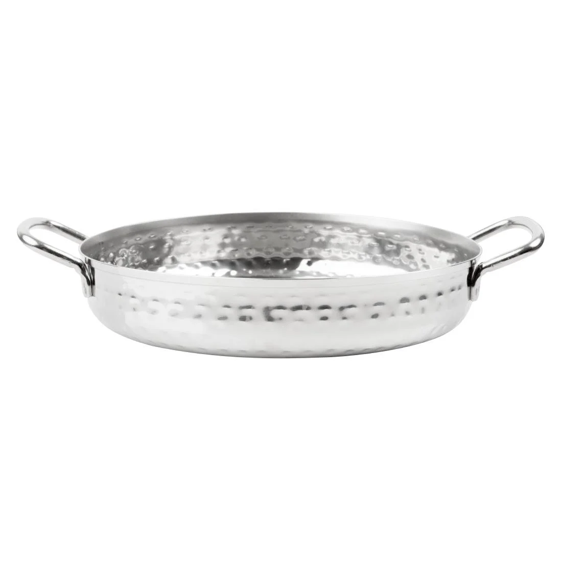 Olympia Table Presentation Handled Dish Stainless Steel Hammered 180mm