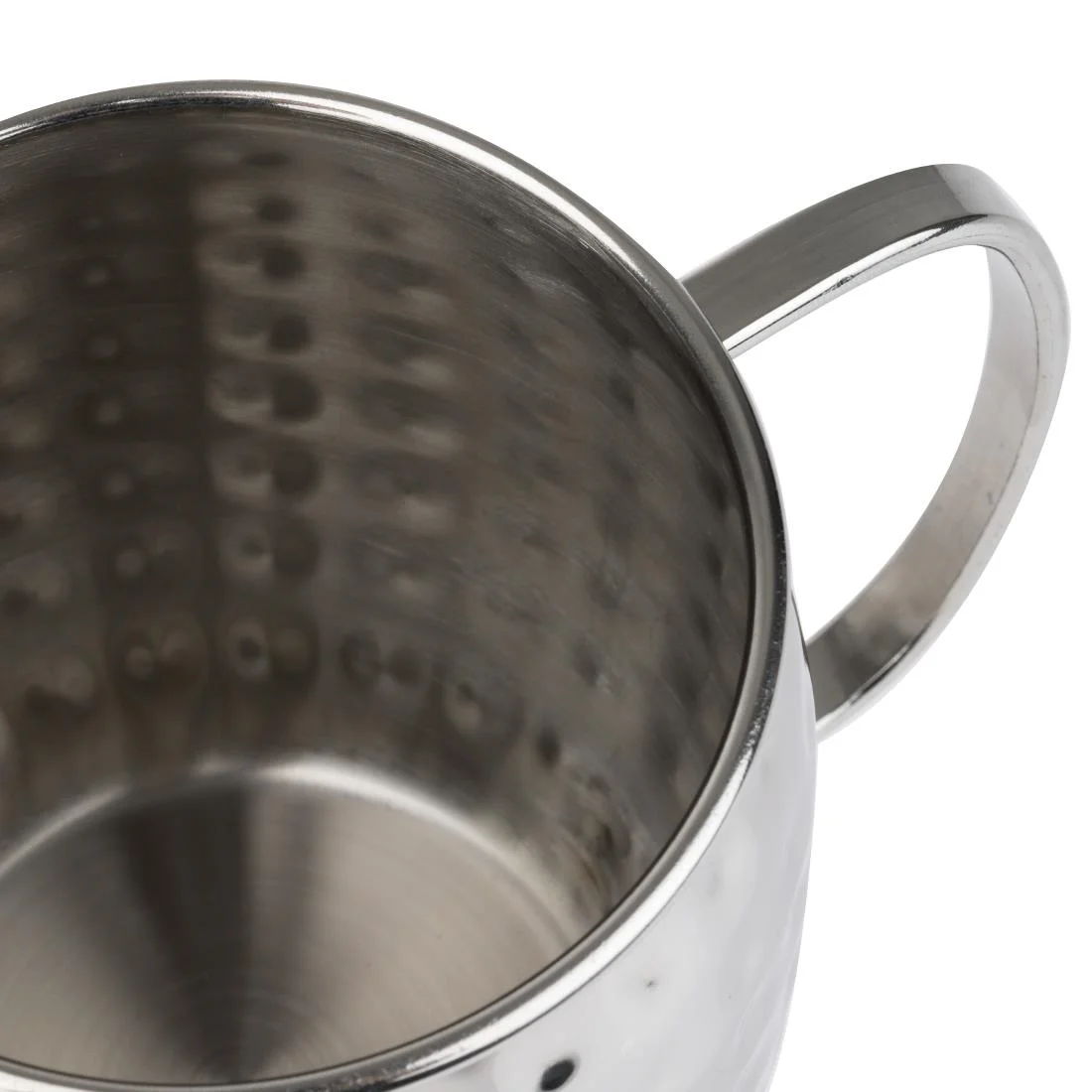 Olympia Barware Hammered Stainless Steel Mugs 440ml - Image 3