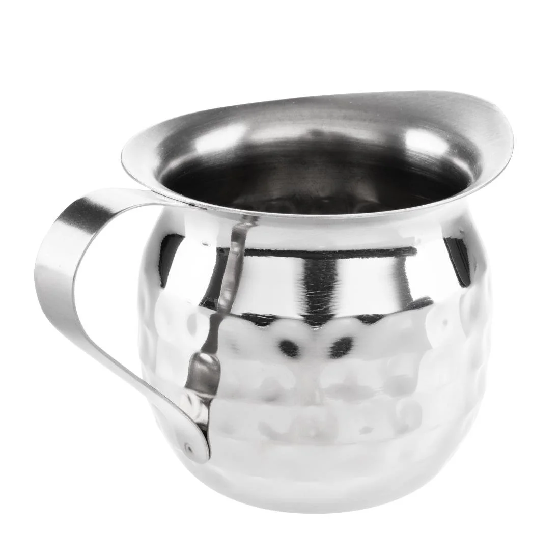 Olympia Hammered Stainless Steel Mini Milk Jug 120ml (6 Pack) - Image 4