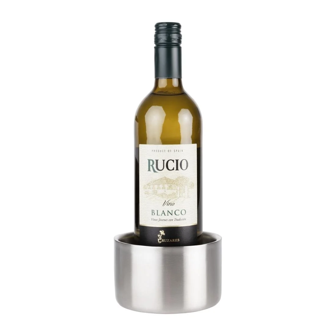 Olympia Double Wall Stainless Steel Wine and Champagne Coaster - Image 7