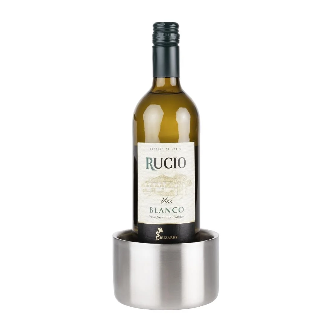 Olympia Double Wall Stainless Steel Wine and Champagne Coaster - Image 7