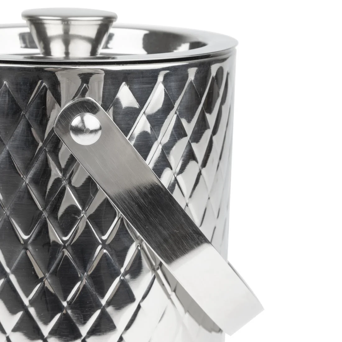 Olympia Geo Double Wall Ice Bucket Stainless Steel 1950ml - Image 6