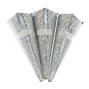 Swantex Silver Holographic Cone Party Poppers (50 Pack)