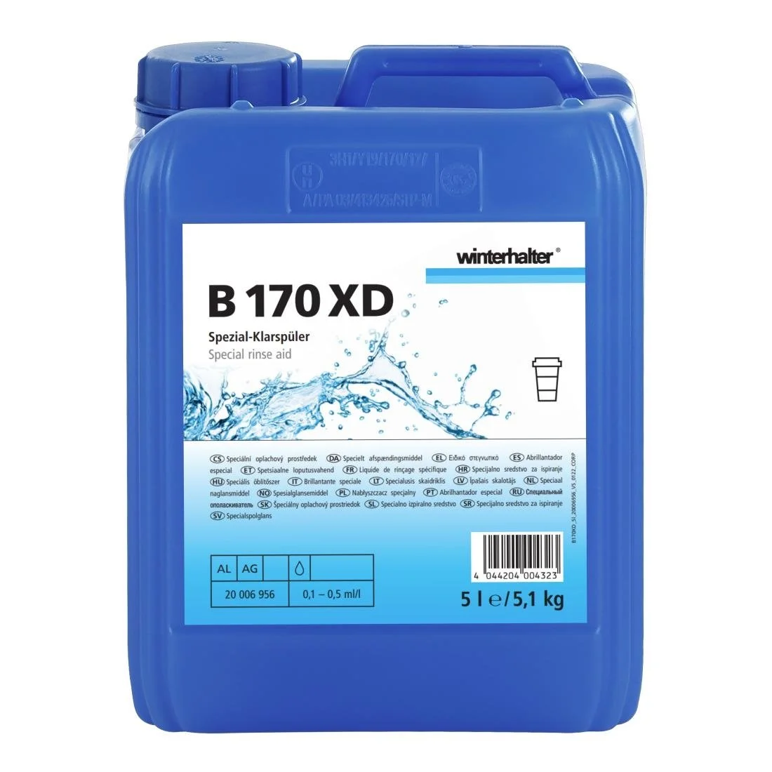 Winterhalter B170XD Plastics Rinse Aid 5Ltr