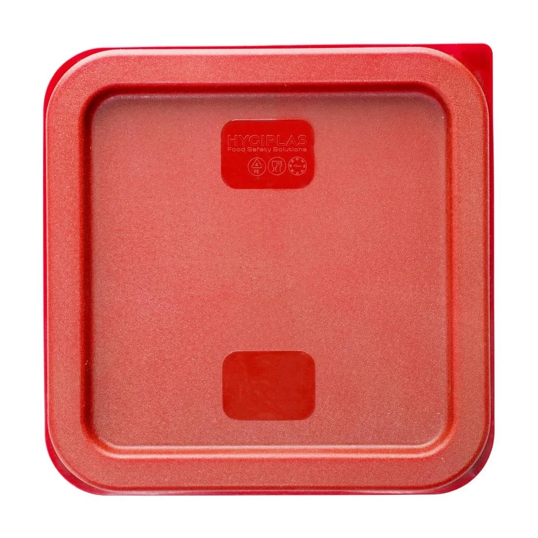 Hygiplas Square Food Storage Container Lid Red - Image 2