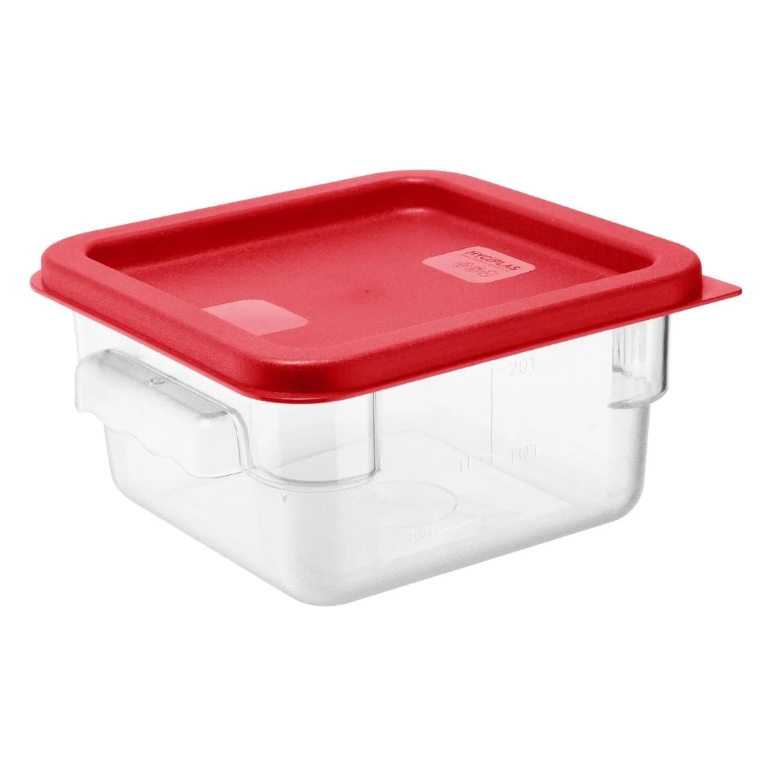 Hygiplas Square Food Storage Container Lid Red - Image 4