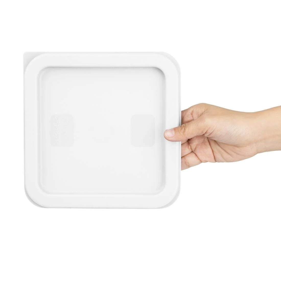 Hygiplas Square Food Storage Container Lid White - Image 3